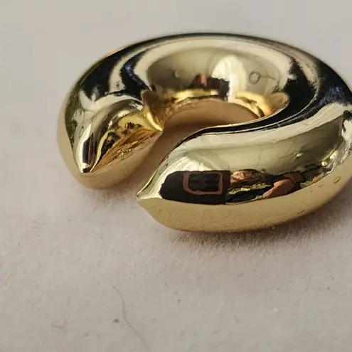 Chunky Gold Steel C Ear Cuff Non Piercing