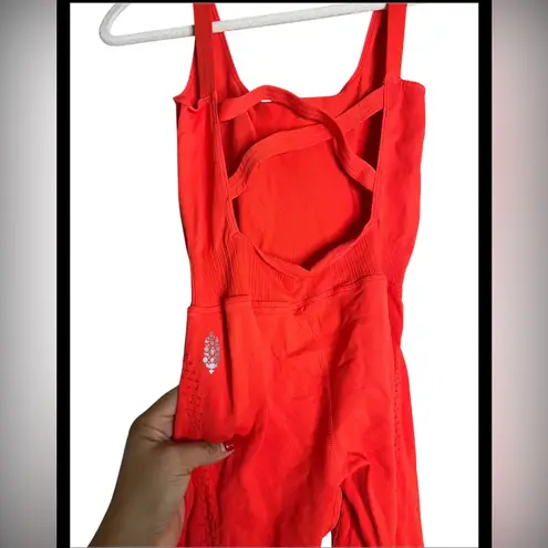 Free People Good Karma Cherry Tomato Onesie size XS/S Red