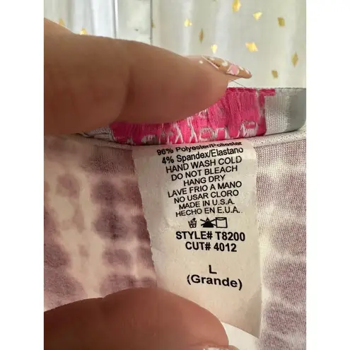 Pretty Young Thing Dolman Sleeve Hip Hug Bodycon Hawaiian Tie Dye Mini Dress L Size L