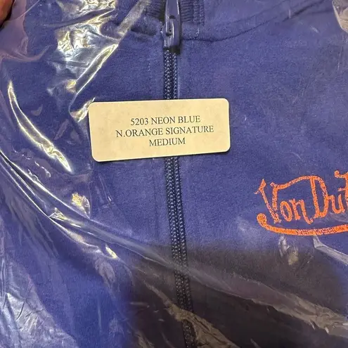 Von Dutch  Zippered Blue Hoodie Size Medium Deadstock