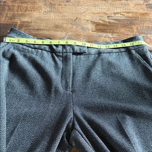 Investments  PETITES Gray Herringbone Tweed Dress Pants Trousers Size 14PS