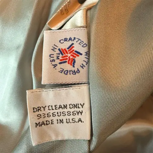 Women's Vintage Green Trench Coat M Long Belted Formal Size 10