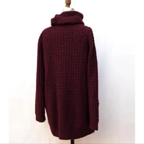 Elizabeth and James alpaca wool blend burgundy knit sweater dress size XS