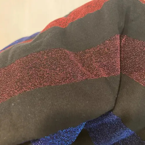 Diesel women's XXS one shoulder striped sparkle shimmer ruffle party dress NWD