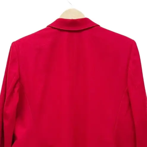 Pendleton Vintage Cherry Red Wool Blazer Womens Size 14 Oversized Preppy Classic
