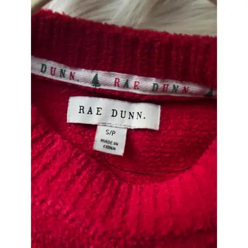Rae Dunn Red Sweater with Joy Embroidery size S/P