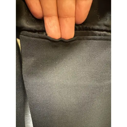 Brooks Brothers Women Elegant Black Wool Blend Collarless Blazer Jacket Size 6