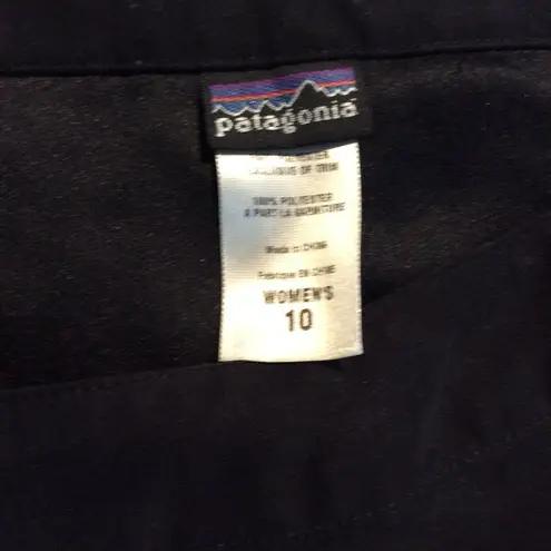 Patagonia  black skirt skort womens size 10 zip sides VNC