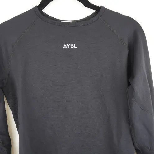 AYBL Black Seamless Long Sleeve Workout Top Size M
