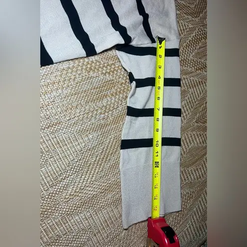 Aaeda Women's Striped Turtleneck Pullover Sweater,Beige and Black,Size L Tan Size L - Image 5