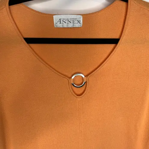 Orange Lightweight Sweater Ring Keyhole Sz Medium Large