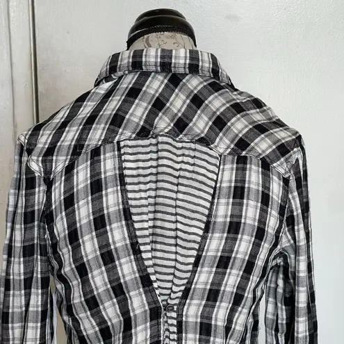 Coco + Jaimeson Womens Blouse Size Small Plaid Shirt Long Sleeve Rodeo Western