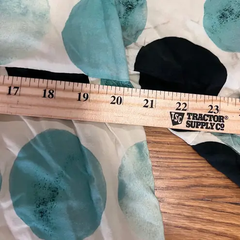 Tiered Dress Polka Dot Watercolor 3/4 Sleeve V Neck Casual Cute Fun Blue Size L