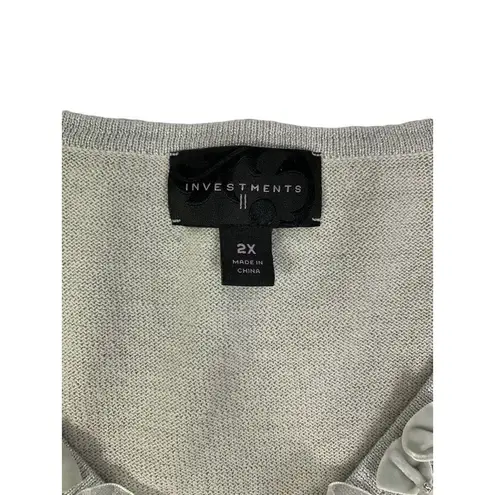 Investments II Women's Silver Sliding Top Size 2X