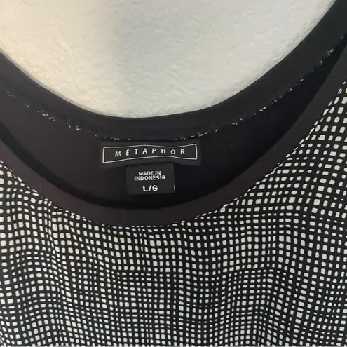 Metaphor Black & White Mini Dress Tank Sleeveless