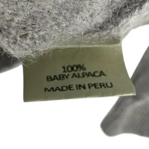 MFH Knits Ash Gray 100% Baby Alpaca Crew Neck Sweater Size Large