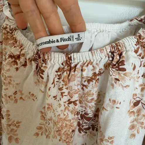 Abercrombie & Fitch  Off The Shoulder Linen Blend Top Small - Image 3