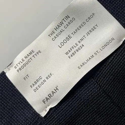 Farah • NWT Navy Waffle Knit Jersey Pants Casual Cargo Blue Size 30