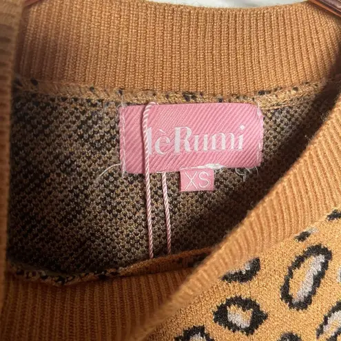LeRumi Leopard Print Talia Sweater Dress size xs
