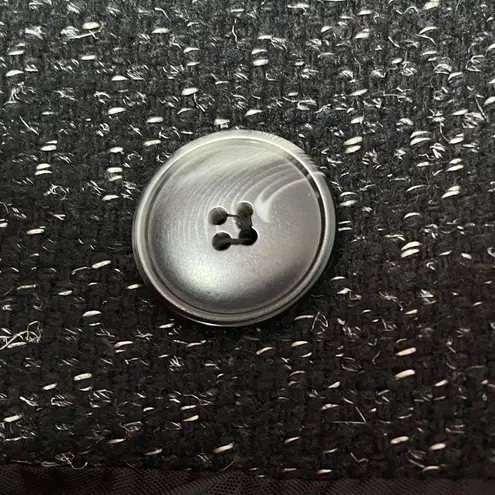 New York Girl Long Peacoat Black White Size 8