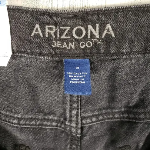 Arizona Jeans NWT  Co Black Stone Wash Denim Highest Rise Mom Jeans Size 19