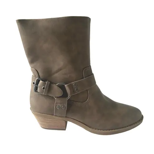 DV by Dolce Vita Women's Daring Ankle Harness Heeled Bootie Boots Taupe 7.5 New Brown