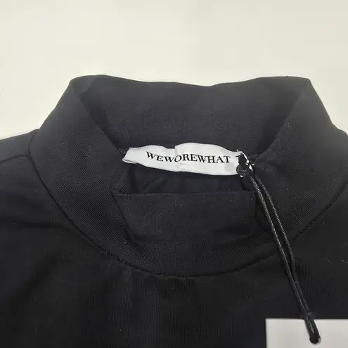 We Wore What Mockneck Dress in Black & Ivory