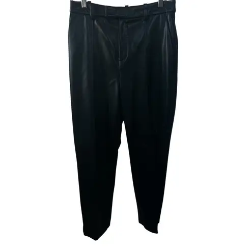 Madewell  x Aimee Song The Fairbanks Pants in Black Vegan Leather Size 2 EUC