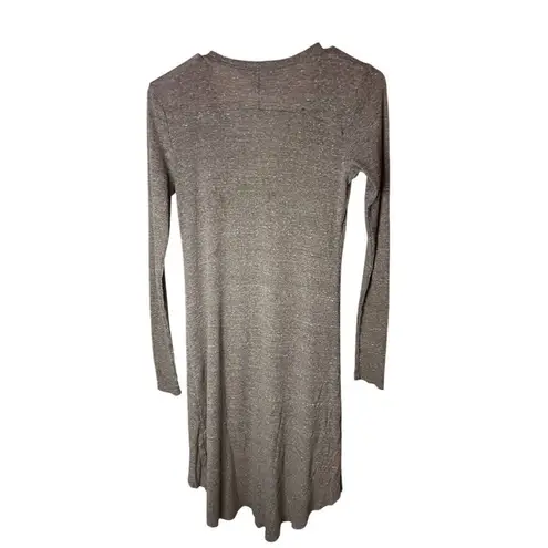 FP Beach Women's XS Beige Cardigan Sweater Dress Long Sleeve Casual Tan