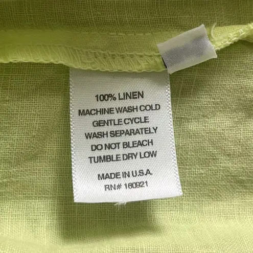 S’edge Raleigh Citron Lime Green Linen Mini Dress