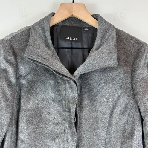 Carlisle Blazer Women's 10 Grey Faux Suede Suit Jacket Classic Preppy Cozy Work