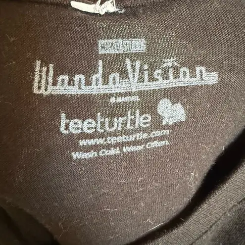 Teeturtle Womens Top Sz XS Black Agatha Wanda Wandavision Scarlet Witch Tee