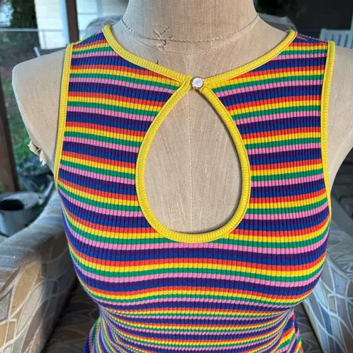 Rainbow striped sleeveless