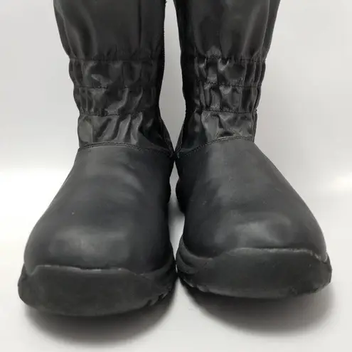 Angel Steps Womens Double Zip Boots Black Round Toe Side Faux Fur Lined Size 10M