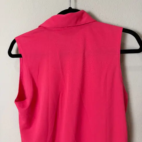 Lady Hagen New NWT Pique Sleeveless Polo Shirt Size Medium Watermelon Shine