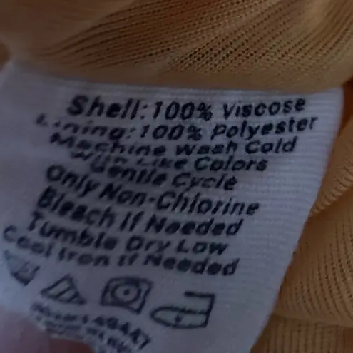 The Normal Brand Ezra Crepe Cinch Dress. Size Small Yellow