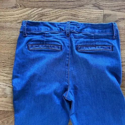 Frank & Eileen Wicklow Chino Pants Sz 4 Cropped Blue Italian Denim Minimalist