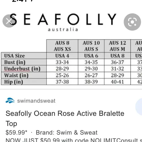 Seafolly Inka Stripe Underwire Bralette Bikini Top