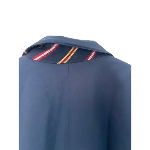 Brooks Brothers Red Fleece Navy Blue Lined Wool Blazer Womens Size 14 Office