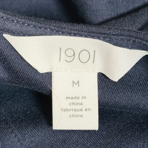 1901 3/4 Sleeve Midi Tunic Dress with Tie Back Steel Blue Size Medium