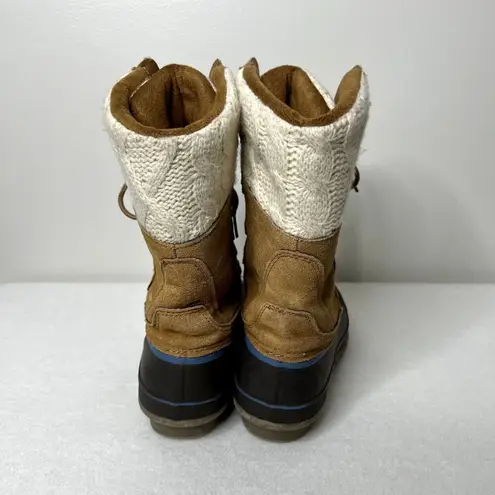 Khombu Cozy Pac Tall Lace Up Suede Knit Duck Boots