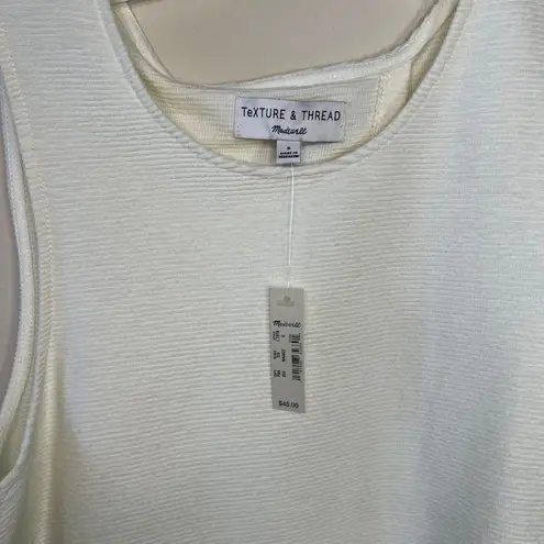 Madewell  Texture & Thread Split-Back Shell Top Sleeveless Cream Shirt Women's S