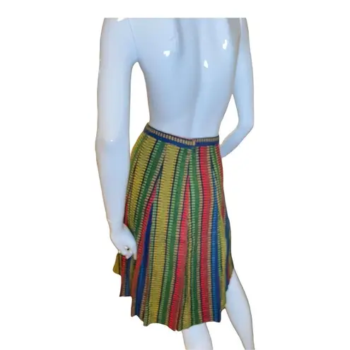 Vintage 1960s Pleated Striped A