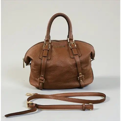 MICHAEL KORS Bedford Pebbled Leather Satchel Bag Brown Versatile Timeles Classic