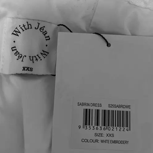 With Jean NEW Sabrin White Embroidery Strapless Sleeveless Mini Corset Dress XXS