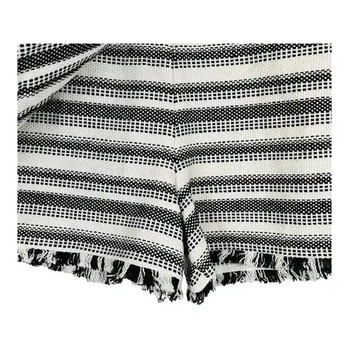 Sadie & Sage Black White Striped Wrap Skort Shorts Women Size Small Black