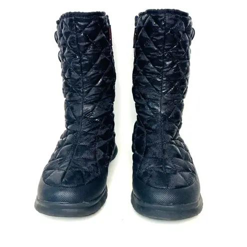 The North Face  Womens ThermoBall Button Up Black Waterproof Quilted Boots Sz 7