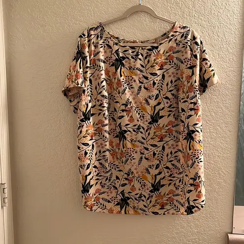 Ava & Viv  Floral Short Sleeve Blouse Size 1X