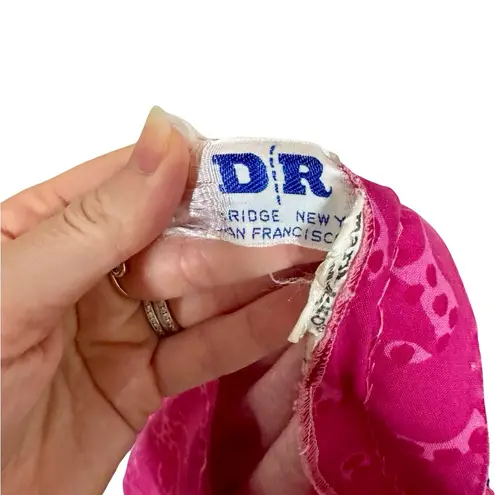 VINTAGE Marimekko Zip Front Shift Smock Dress in Tarha Pattern Sz:40/US12 1960s Pink Size 12