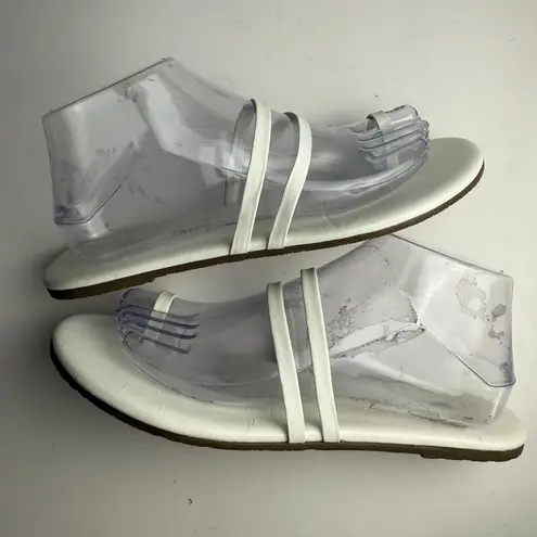 Tkees Leah Sandals Leather Cream Size 9